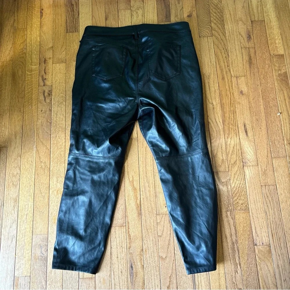 TORRID BLACK FAUX LEATHER HIGH RISE PANTS SIZE 18 - Picture 5 of 7